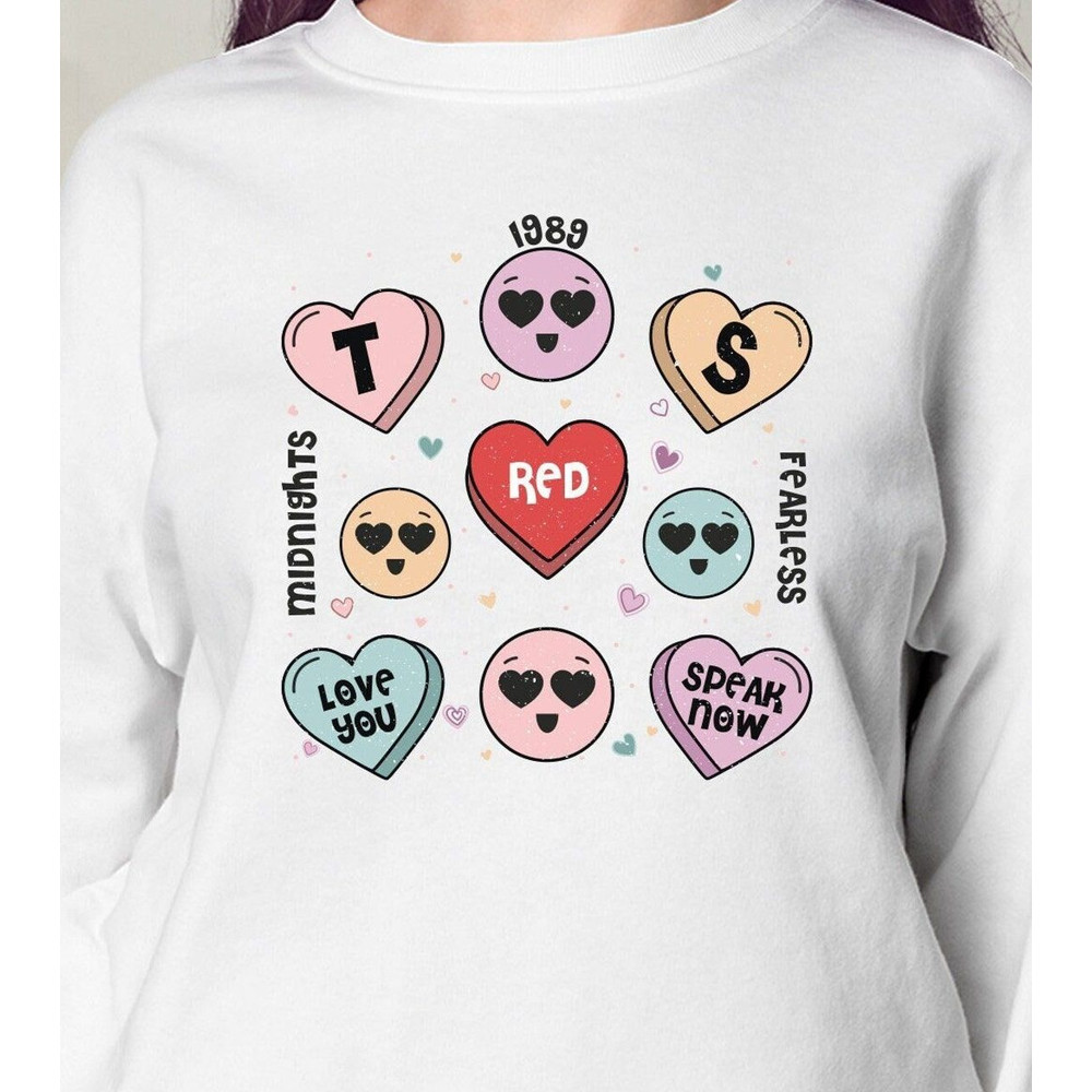 Swiftie Candy Hearts T-shirt, Taylors Version Valentines Sweatshirt, Funny Quotes On Shirts, Love Quotes Hoodie, Trendy Shirts, Valentine Couple.jpg