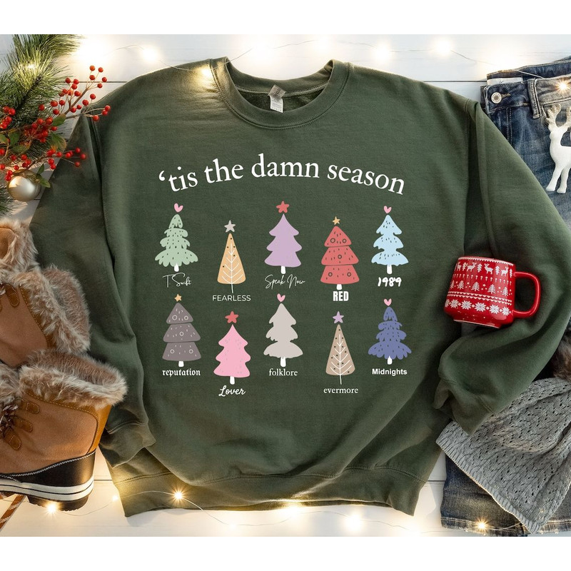 Tis The Damn Season Christmas Tree Shirt, Merry Christmas Sweatshirt, Holiday Party Sweater, Christmas Tree Shirt, Ugly Christmas Shirt.jpg