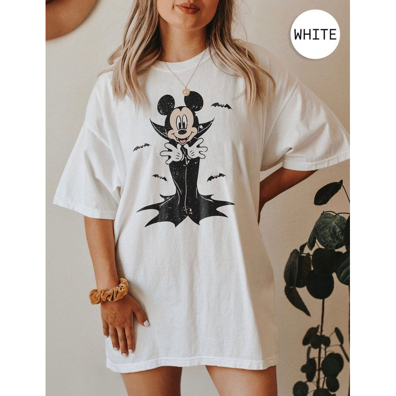 Vintage Mickey Vampire Halloween Shirt, Mickey Spooky Shirt, Mickey's Not So Scary Halloween Shirt, Mickey Tee, Halloween Tee.jpg