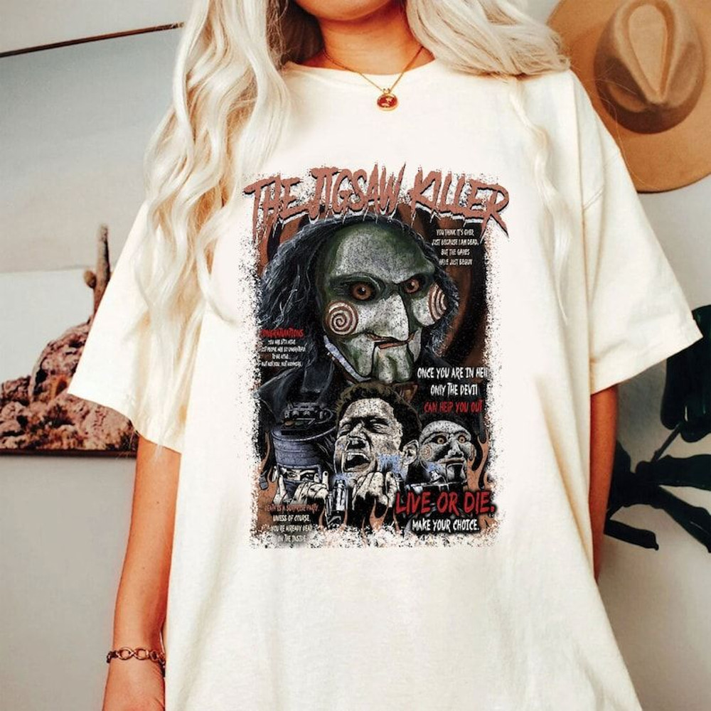 Vintage Saw Jigsaw Sweatshirt Vintage 90s Horror Movie Shirt Halloween Party Matching Halloween Horror Movie shirt Halloween Killers shirt.jpg