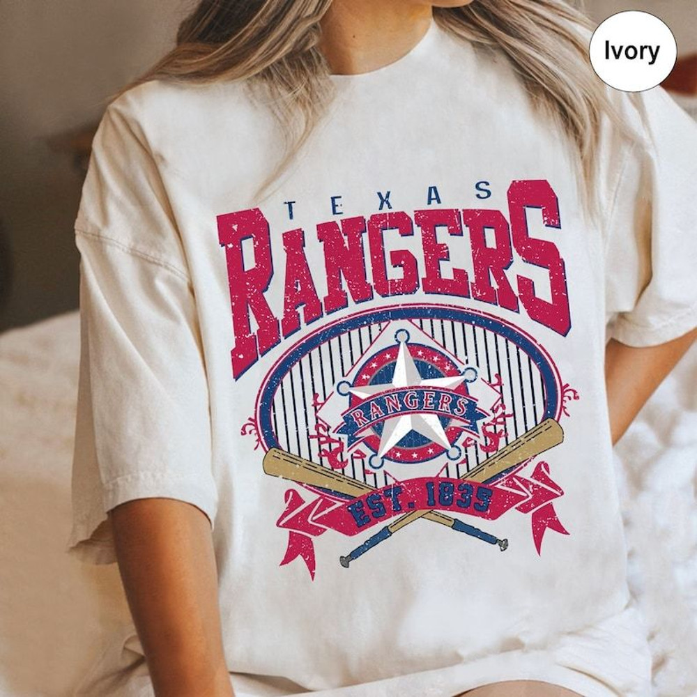 Vintage Texas Rangers Baseball EST 1835 Shirt, Texas Rangers Vintage MLB Shirt, Vintage baseball shirt, Unisex T-shirt Crewneck, MLB Shirt.jpg