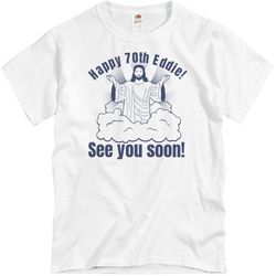 70th birthday jesus - unisex basic promo t-shirt