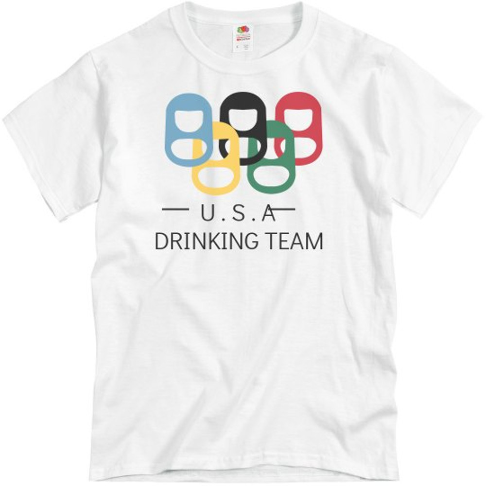 Beer Tab Parody of the Rings USA Drinking Team - Unisex Basic Promo T-Shirt FunnyShirts.jpg