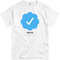 Custom Text Blue Check Mark Verified T-Shirt - Unisex Basic Promo T-Shirt FunnyShirts.jpg