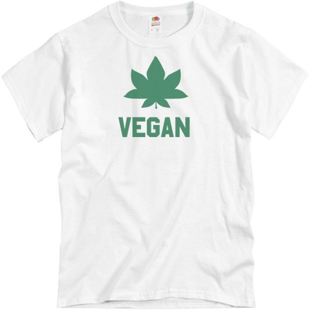 Green 420 Vegan - Unisex Basic Promo T-Shirt FunnyShirts.jpg