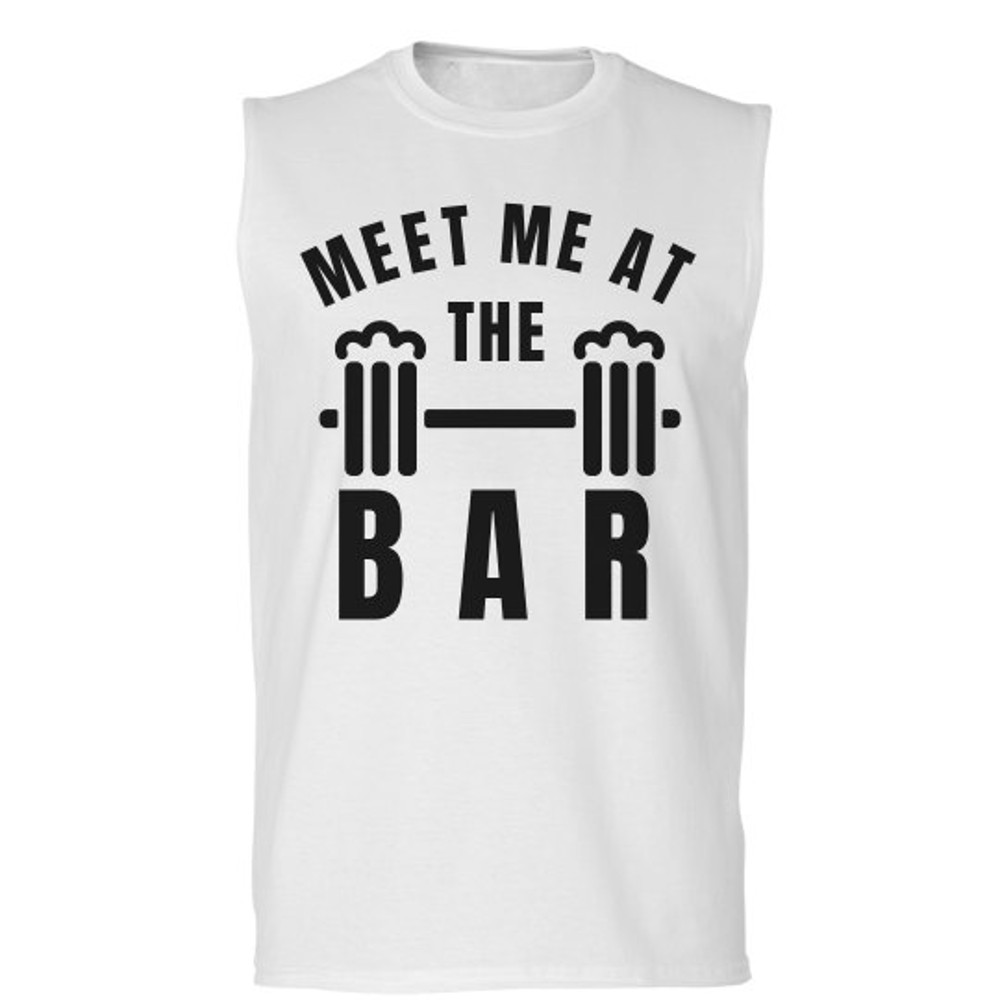 Lifting At The Bar Funny Tank - Unisex Basic Promo Sleeveless T-Shirt  FunnyShirts.jpg