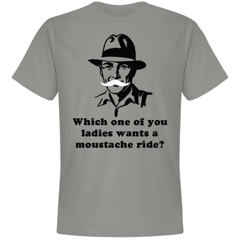 Moustache Ride - Unisex Premium T-Shirt FunnyShirts.jpg