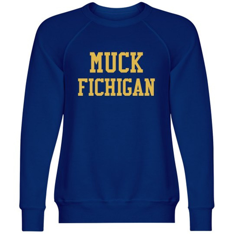 Muck Fichigan Yellow And Blue - Unisex Triblend Crewneck Sweatshirt FunnyShirts.jpg