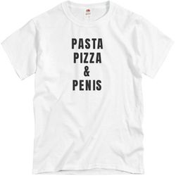 pasta pizza & penis shirt - unisex basic promo t-shirt