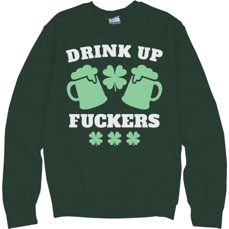 St Patty's Drink Up - Unisex Ultimate Cotton Crewneck Sweatshirt FunnyShirts.jpg