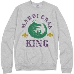 the mardi gras gator king - unisex ultimate cotton crewneck sweatshirt