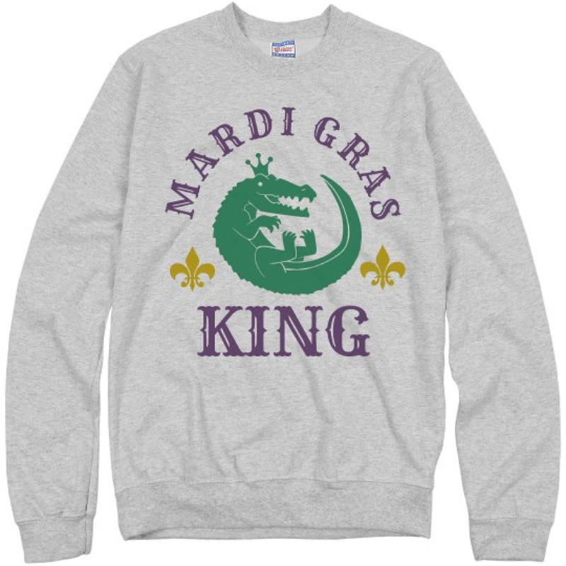 THE MARDI GRAS GATOR KING - Unisex Ultimate Cotton Crewneck Sweatshirt  FunnyShirts.jpg