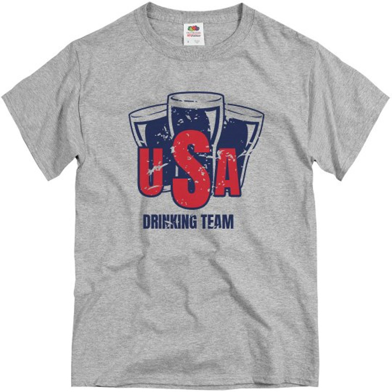 USA Drinking Team - Unisex Basic T-Shirt  FunnyShirts.jpg