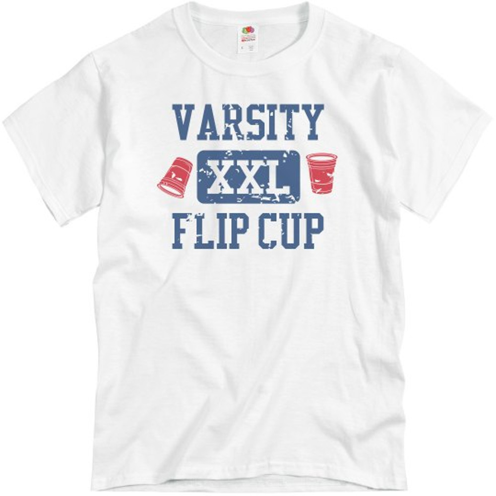 Varsity Flip Cup - Unisex Basic Promo T-Shirt FunnyShirts.jpg