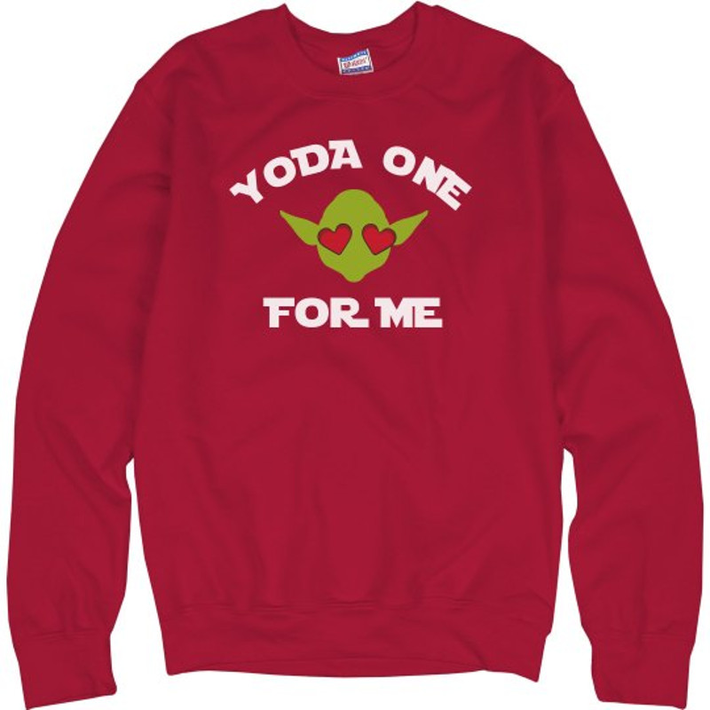 YODA ONE FOR ME VALENTINE SWEATER - Unisex Ultimate Cotton Crewneck Sweatshirt FunnyShirts.jpg