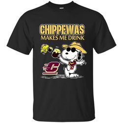 central michigan chippewas make me drinks t shirts
