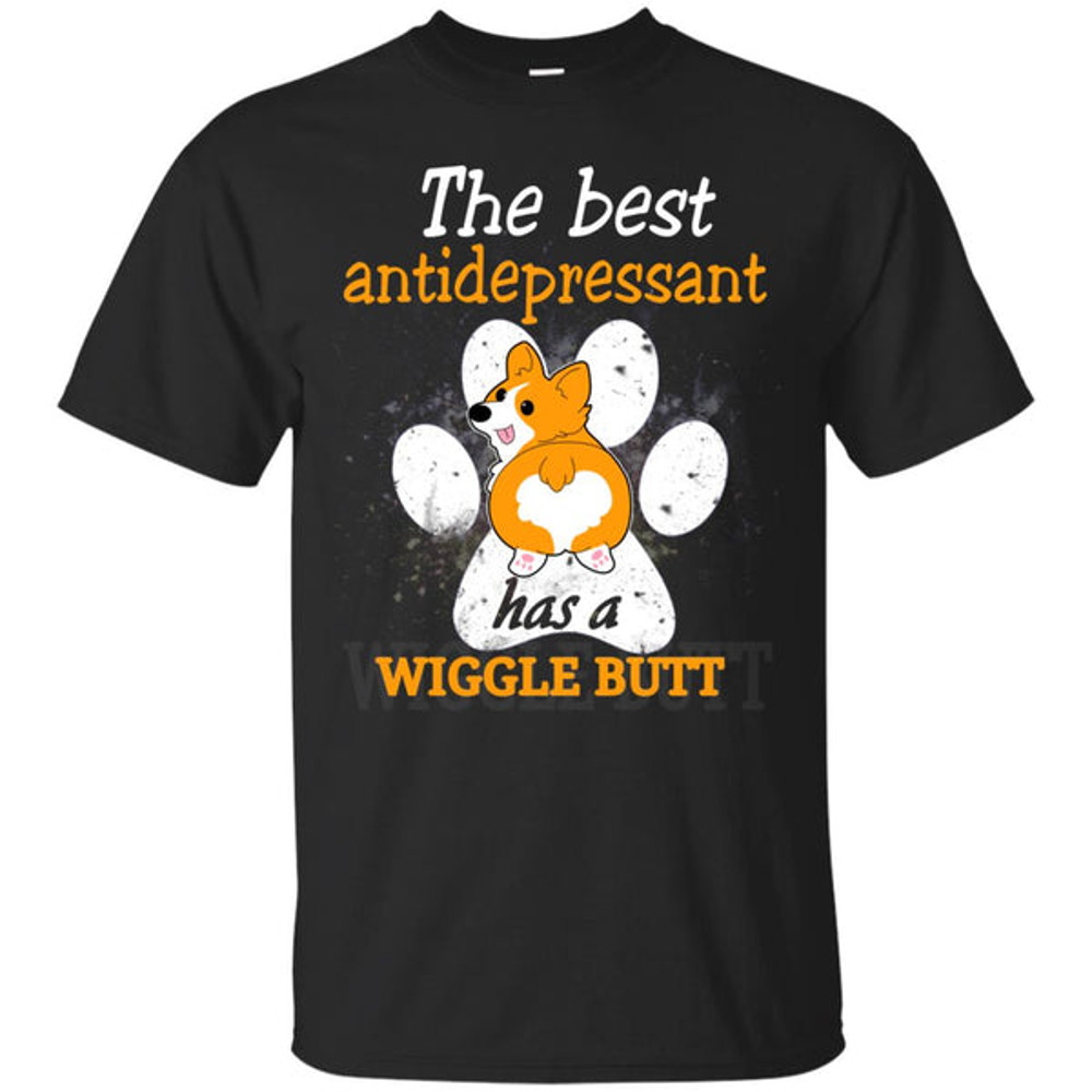 Corgi - The Best Antidepressant Has A Wiggle Butt T Shirts.jpg