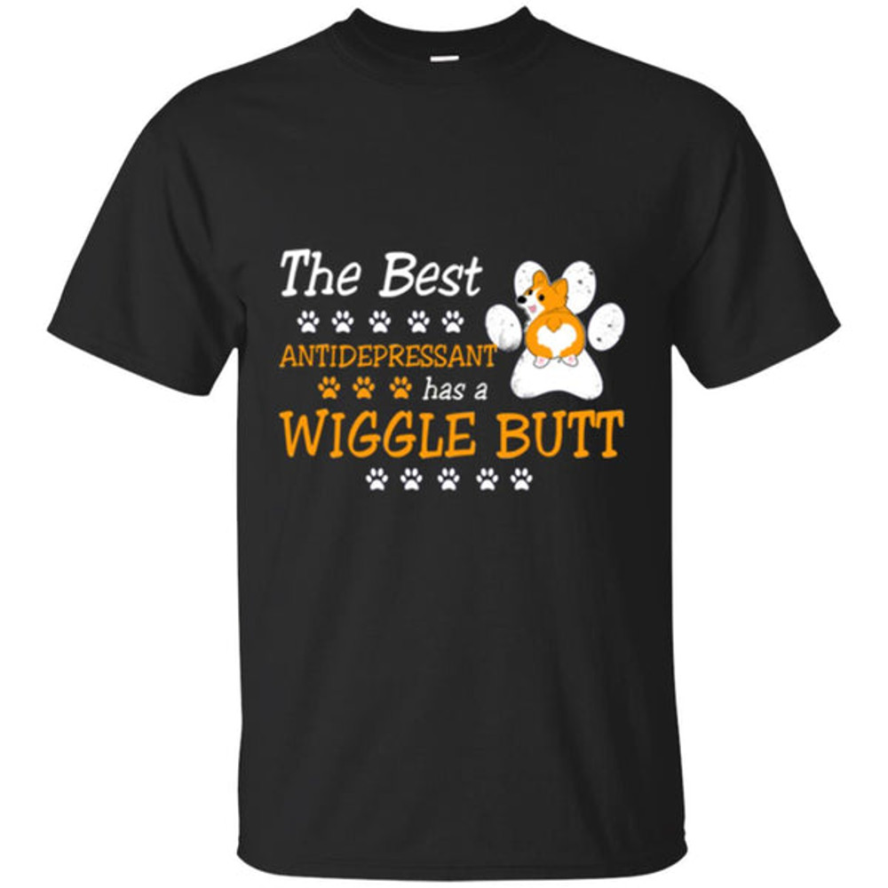 Corgi - The Best Antidepressant Has A Wiggle Butt T Shirts Ver 2.jpg