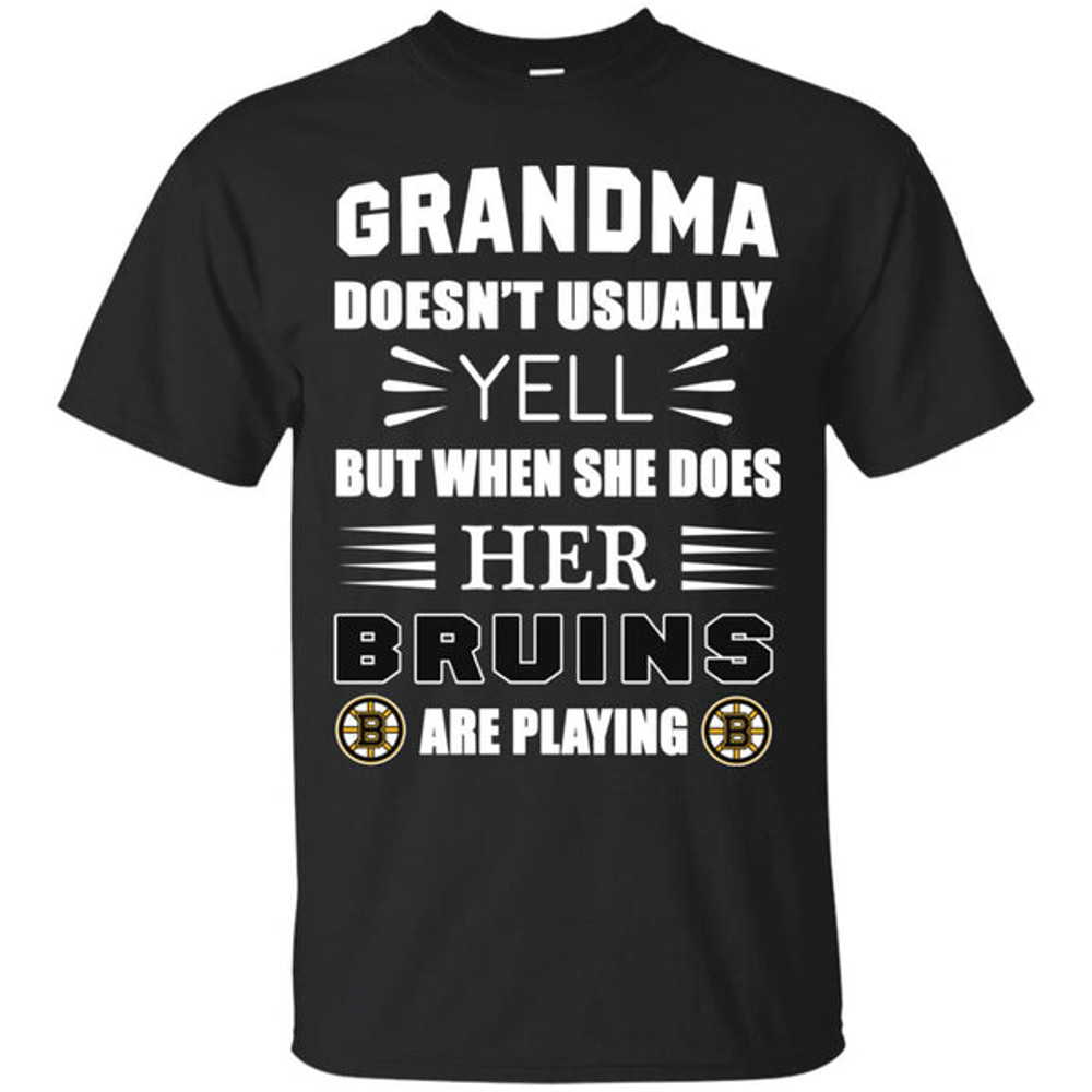 Grandma Doesn't Usually Yell Boston Bruins T Shirts.jpg