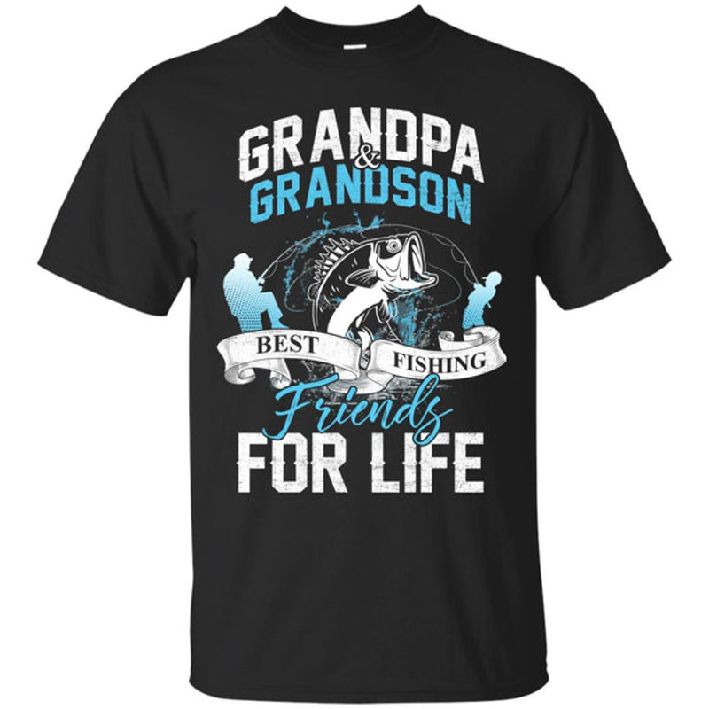 Grandpa & Grandson Best Fishing Friends T Shirts.jpg