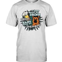 i just want to drink beer german shepherd t shirts