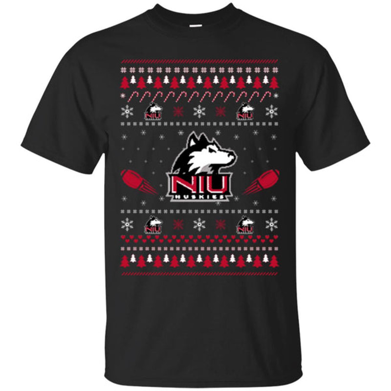 Northern Illinois Huskies Stitch Knitting Style Ugly T Shirts.jpg