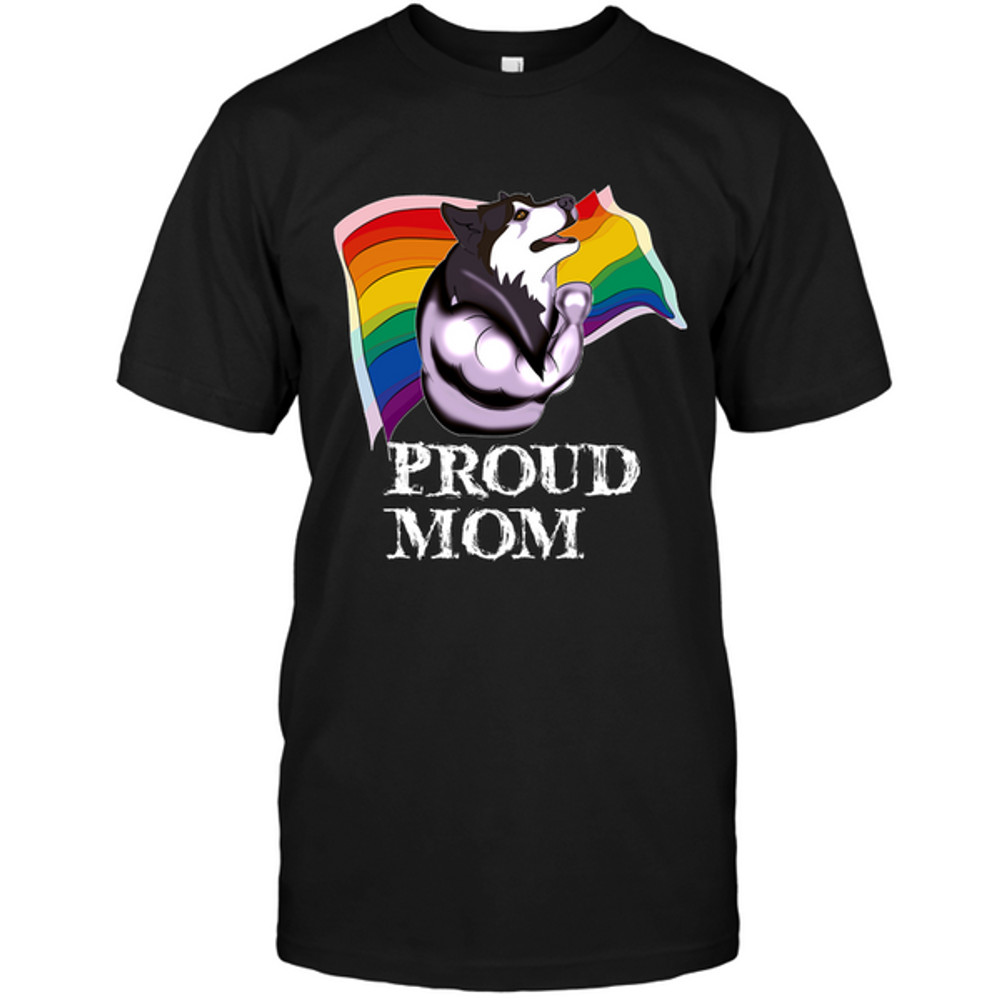 Proud Mom Husky T Shirts.png