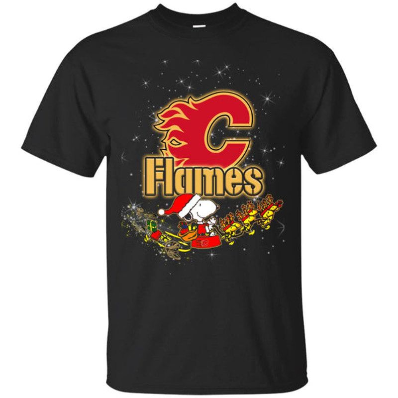 Snoopy Christmas Calgary Flames T Shirts.jpg