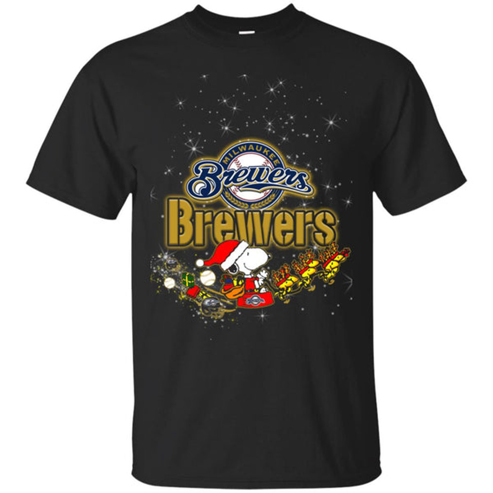 Snoopy Christmas Milwaukee Brewers T Shirts 1.jpg