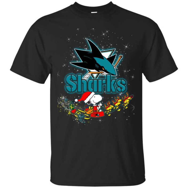 Snoopy Christmas San Jose Sharks T Shirts.jpg