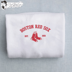 boston red sox est 1901 embroidered unisex shirt, red sox mlb t shirt, baseball, mlb embroidery hoodie, mlb sweatshirt