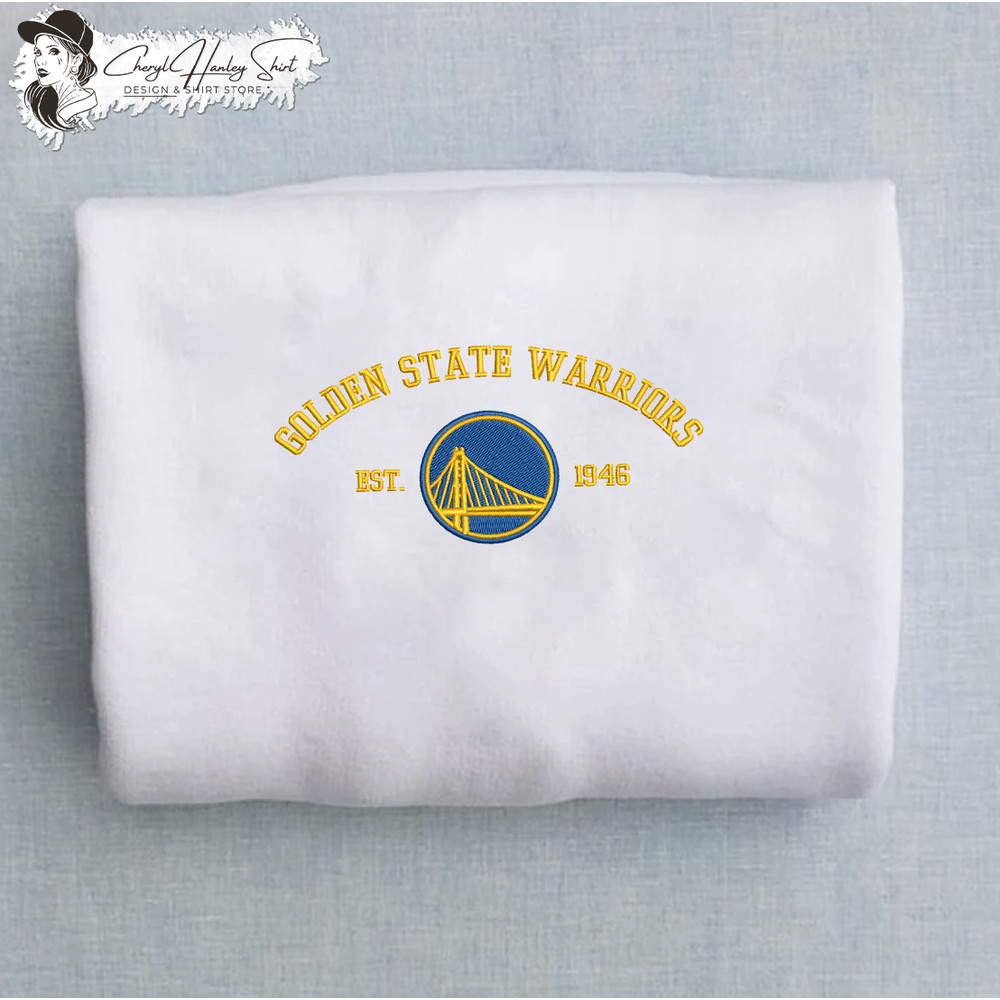 Golden State Warriors est 1946 Embroidered Unisex Shirt, NBA T Shirt, Basketball, NBA Embroidery Hoodie, NBA Sweatshirt.jpg