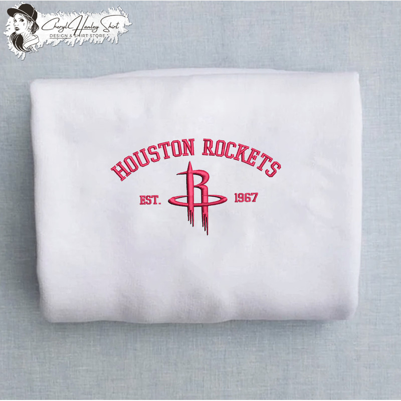 Houston Rockets est 1967 Embroidered Unisex Shirt, NBA T Shirt, Basketball, NBA Embroidery Hoodie, NBA Sweatshirt.jpg