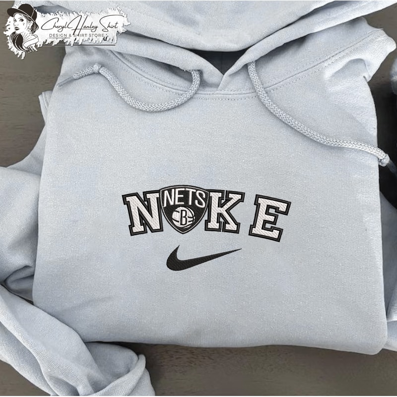 Nike Brooklyn Nets Embroidered Unisex Shirt, Nets NBA T Shirt, Basketball, NBA Embroidery Hoodie, NBA Sweatshirt.jpg