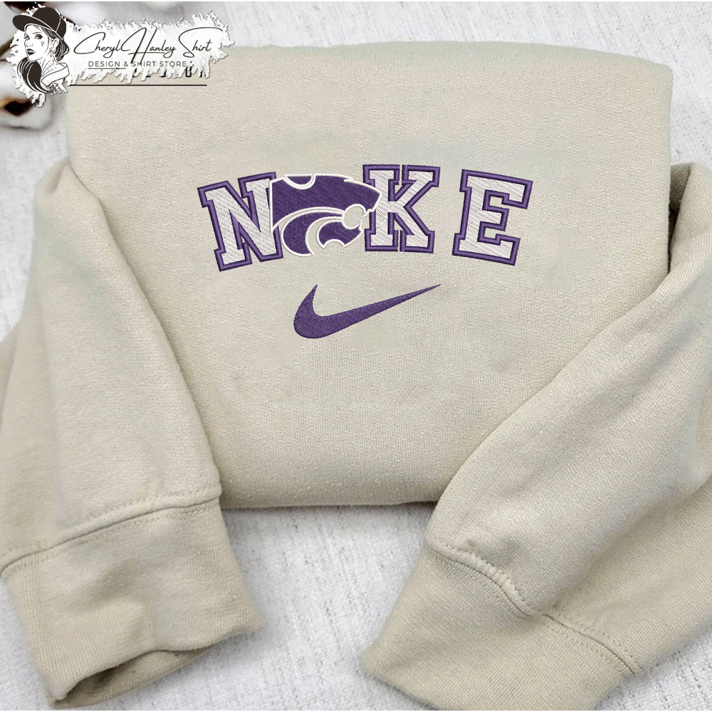 Nike Kansas State Wildcats Embroidered Sweatshirt, NCAA Embroidered Sweater, Kansas State Shirt, NCAA, Unisex Shirts.jpg