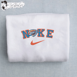 nike oklahoma city thunder embroidered unisex shirt, nba t shirt, basketball, nba embroidery hoodie, nba sweatshirt