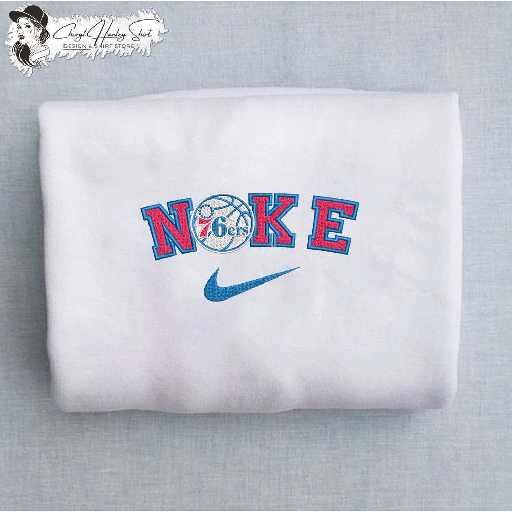 Nike Philadelphia 76ers Embroidered Unisex Shirt, 76ers NBA T Shirt, Basketball, NBA Embroidery Hoodie, NBA Sweatshirt.jpg
