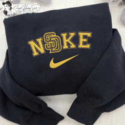 san diego padres embroidered sweatshirt, mlb embroidered sweater, embroidered mlb shirt, baseball embroidered hoodie