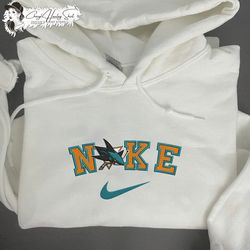 san jose sharks embroidered sweatshirt, nhl embroidered sweater, nhl san jose sharks shirt, hockey embroidered hoodie