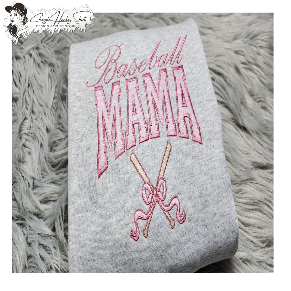 Baseball Mama Embroidered Crewneck - Baseball Mom Embroidery - Cute Mama Shirt - CrewneckT-Shirt, Sweatshirt or Hoodie - Gift for Her.jpg