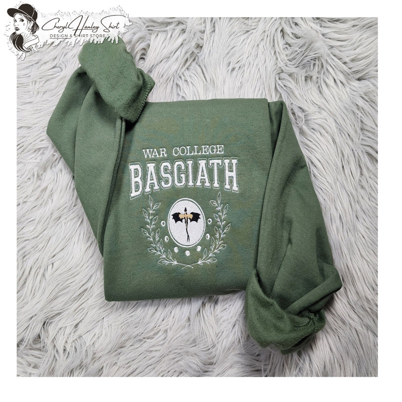 Dragon Rider Embroidered Crewneck - BASGIATH War College Crewneck - Fourth Wing Embroidered Crewneck - Dragons and Books.jpg