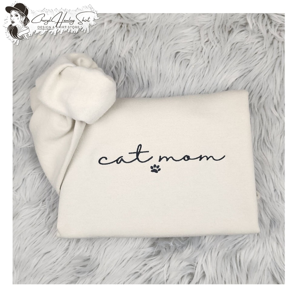 Embroidered Cat Mom Crewneck with Paw Print - Gift For Cat Mama - Cat Mom Crewneck or Hoodie.jpg