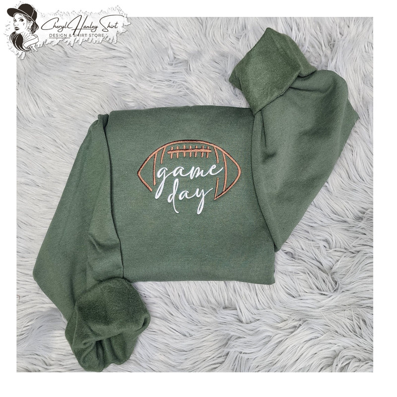 Embroidered Game Day Unisex Sweatshirt, Game Day Embroidered Sweatshirt and Hooded Sweatshirt.jpg