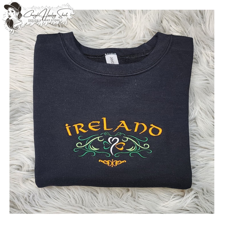 Embroidered Ireland St Patrick's Day Sweatshirt - Irish Unisex Sweatshirt great for men and women Sweatshirt or Hooded Sweatshirt.jpg