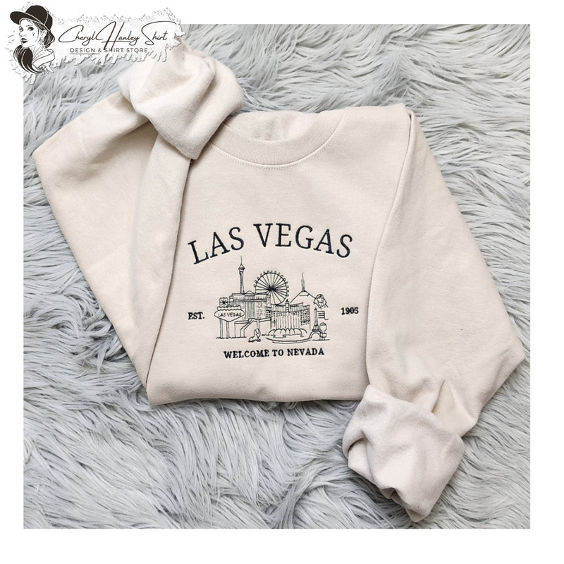 Embroidered Las Vegas Sweatshirt,  Nevada Las Vegas Unisex Sweatshirt great for men and women Sweatshirt or Hooded Sweatshirt.jpg