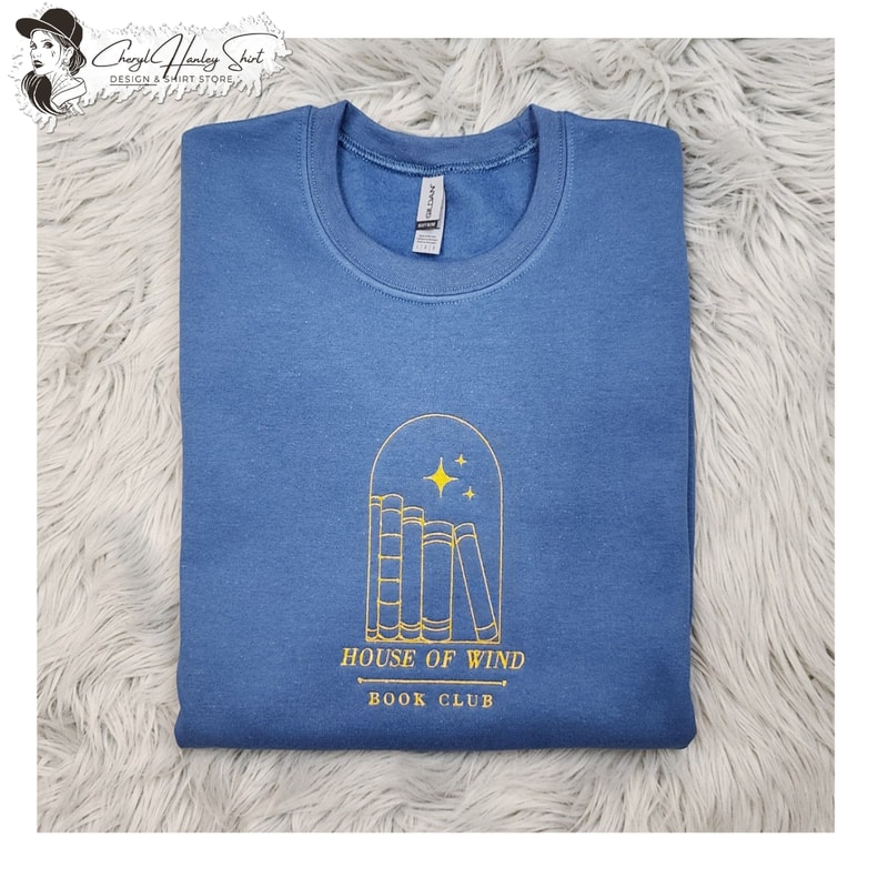 House of Wind Embroidered Crewneck - House of Wind Book Club Crewneck or Hooded Sweatshirt.jpg