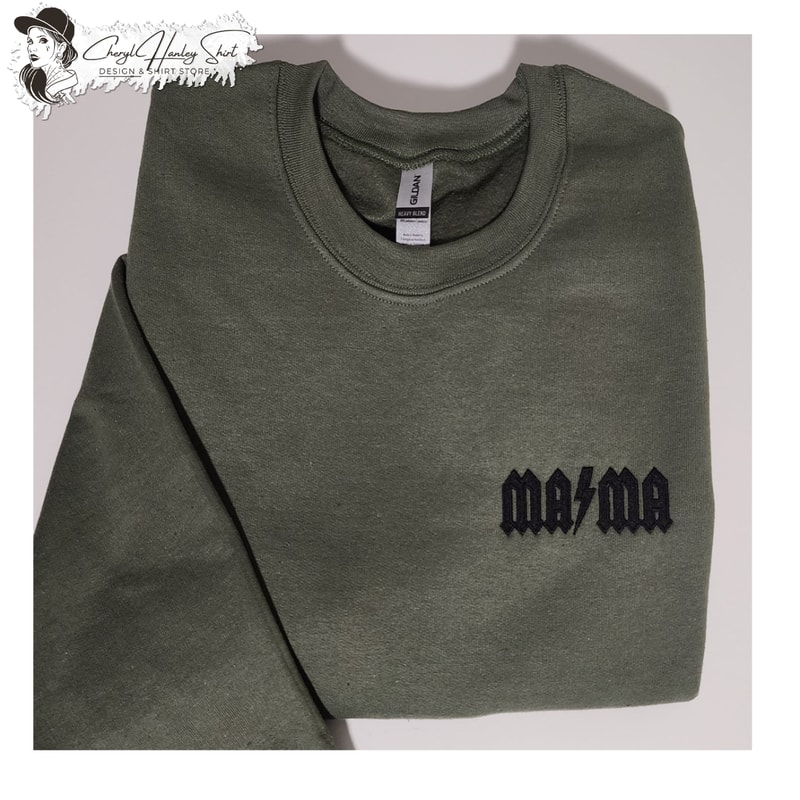 Mama pocket logo Embroidered Design, Rock n Roll Mama shirt, Mother's day gift , Embroidered gift for mom.jpg
