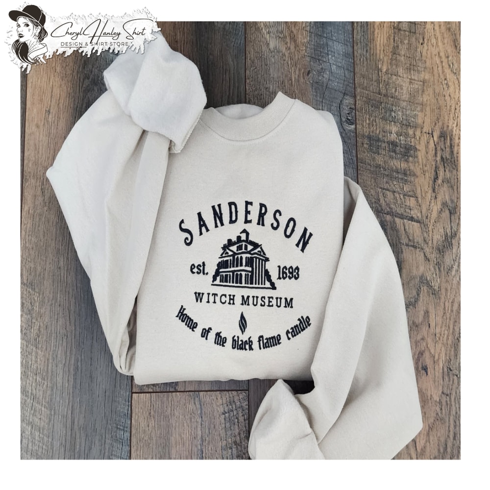 Sanderson Witch Museum Embroidered Unisex Sweatshirt or Hooded Sweatshirt 1.jpg
