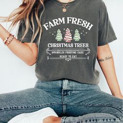 farm fresh christmas tree sweatshirt, pine spruce fir, holiday shirt, women christmas sweater, xmas cookie hoodie, chris