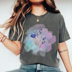 minimalist flower tshirts, aesthetic floral tshirt, flowers graphic tees, nature lover shirt, botanical floral shirt, gi
